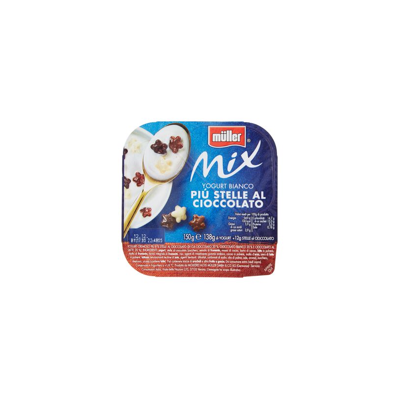 Yogurt Bianco Piu' Wafer Al Cioccolato Müller Mix g 150